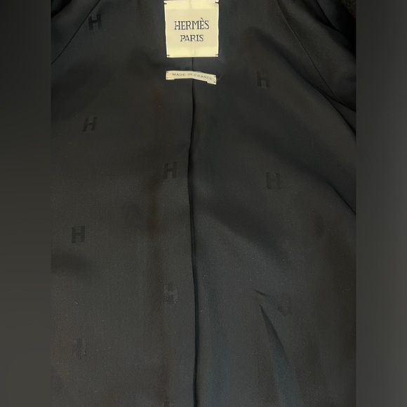 Hermes navy chervon pattern short coat - Picture 6 of 9